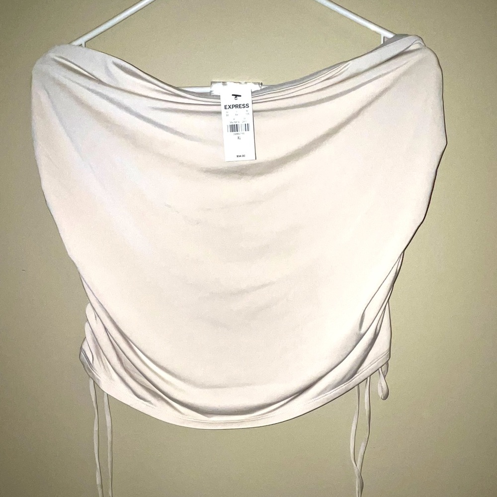 NWT EXPRESS side tie tube top with attachable straps